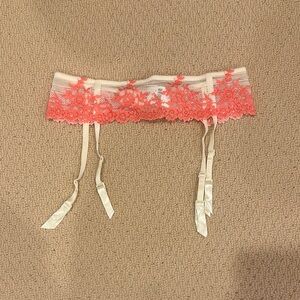 Lace Garter Belt with Floral Design